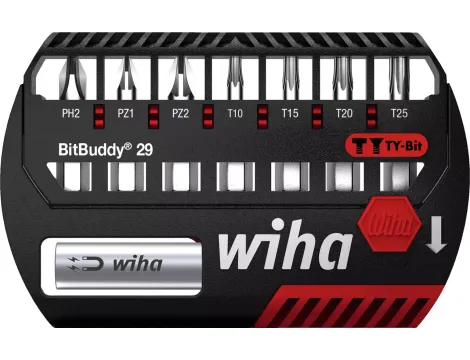 Wiha - zestaw bitów BitBuddy®, bit TY 29 mm Phillips, Pozidriv, TORX® 8-cz. 1/4"  - 42138