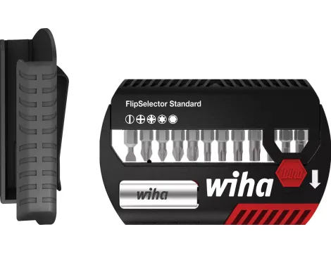 Wiha - zestaw bitów FlipSelector Standard 25 mm mieszany 13-cz. 1/4" w opakowaniu blistrowym  - 39083