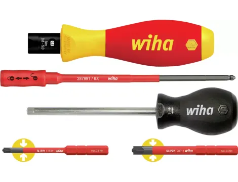 Wiha - wkrętak dynamometryczny zestaw TorqueVario®-S electric PlusMinus/Pozidriv z regulowanym momentem dokręcania 5-cz.  0,8-5,0 Nm - 38074