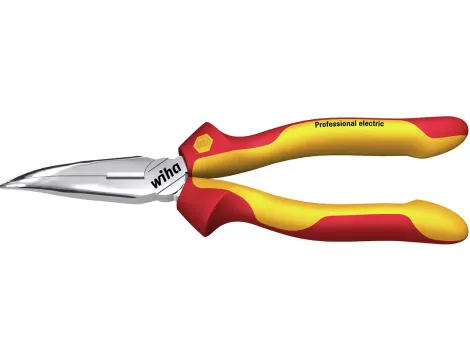 Wiha - Szczypce pólokrągłe Professional electric z ostrzem zakrzywionym, ok. 40°  160 mm - 26728