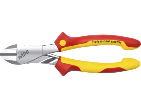 Wiha - wzmocnione Szczypce do cięcia bocznego Professional electric z DynamicJoint® ze sprężyną rozwierającą z możliwością włączania i wyłączania  180 mm - 41274