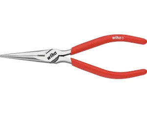 Wiha - Szczypce pólokrągłe Classic do mechaniki precyzyjnej z ostrzem i sprężyną rozwierającą o prostym kształcie  160 mm - 10349