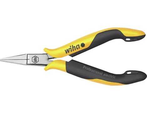 Wiha - Szczypce płaskie Professional ESD płaskie, krótkie szczeki  120 mm - 26806