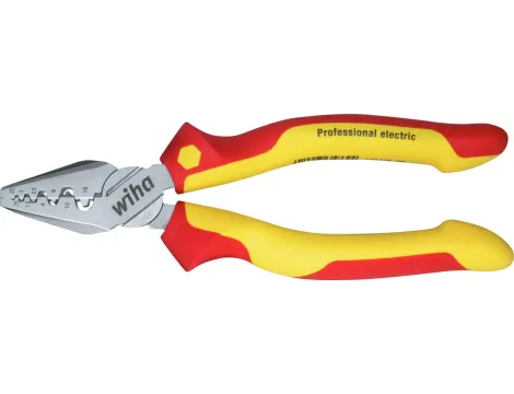 Wiha - Szczypce zagniatające Professional electric w blistrze  180 mm - 38986