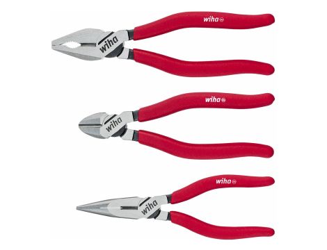Wiha - zestaw szczypiec Classic Szczypce uniwersalne, Szczypce pólokrągłe, Szczypce do cięcia bocznego 3-cz.  - 26850