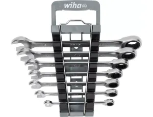 Wiha - 303-96 Zestaw kluczy płaskich  z grzechotką 8 -częściowy - 45244