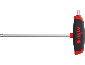 Wiha - Klucz trzpieniowe z rękojeścią T ComfortGrip, sześciokątny z trzonem bocznym, chromowany matowo 6-cz. 3,0 x 150 mm  - 45454