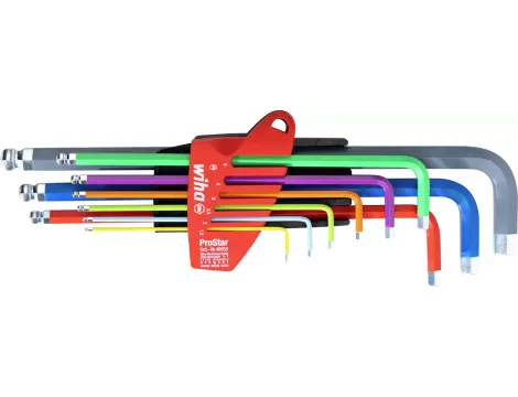 Wiha - ZESTAW KLUCZY IMBUSOWYCH KOŃCÓWKA KULKOWA 9 cz. UCHWYT PROSTAR W KOLORZE - 46555