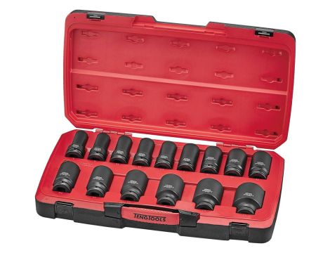 TengTools - 17-elementowy zestaw nasadek udarowych długich z chwytem 3/4" T9417L - T9417L