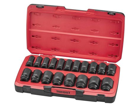 TengTools - 21-elementowy zestaw nasadek udarowych calowych długich z chwytem 3/4" T9421LAF - T9421LAF