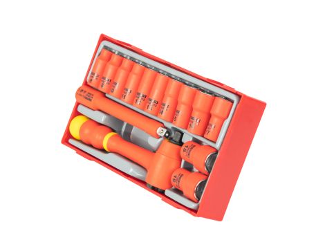 TengTools - Zestaw narzędzi nasadowych izolowanych VDE 1000V z chwytem 3/8" - TTV3814 - 5