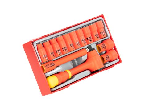 TengTools - Zestaw narzędzi nasadowych izolowanych VDE 1000V z chwytem 3/8" - TTV3814 - 6