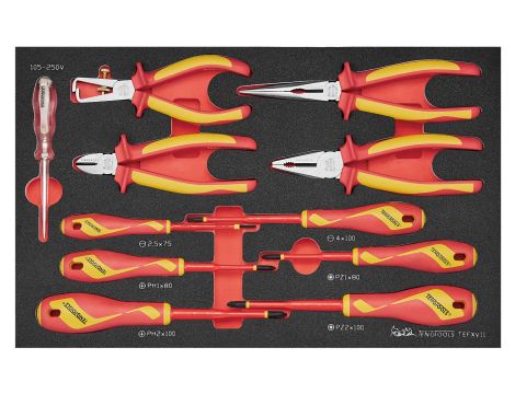 TengTools - Zestaw szczypiec i wkrętaków VDE 1000V TEFXV11 - TEFXV11