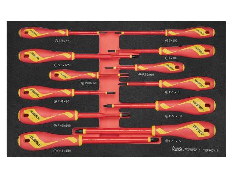 TengTools - Zestaw wkrętaków VDE 1000V TEFMDV12 - TEFMDV12