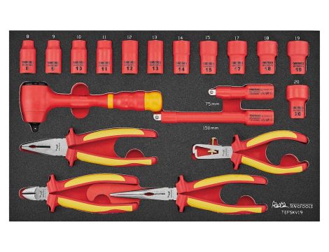 TengTools - Zestaw narzędzi VDE 1000V TEFSKV19 - TEFSKV19