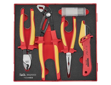 TengTools - Zestaw szypiec i noża VDE 1000V TEDVMB08 - TEDVMB08