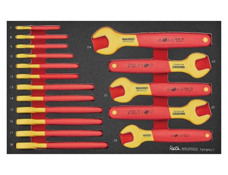 TengTools - Zestaw kluczy płaskich VDE 1000V TEFSPV17 - TEFSPV17