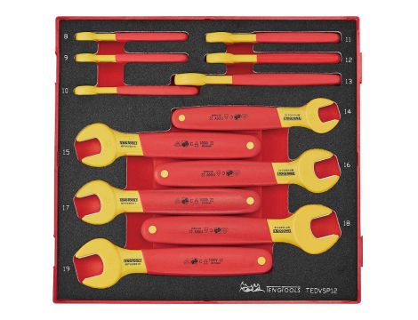 TengTools - Zestaw kluczy płaskich VDE 1000V TEDVSP12 - TEDVSP12