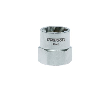 TengTools - Sześciokątne nasadki odkręcające z chwytem kwadratowym 3/8" 17 mm - ST38317