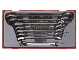 TengTools - 8-elementowy zestaw kluczy płasko-oczkowych zapadkowych calowych TT6508R - TT6508RAF - image 2