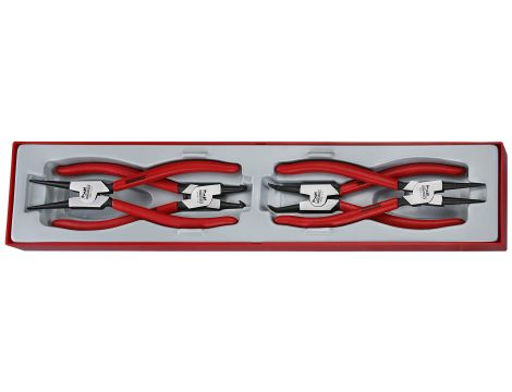TengTools - 4-elementowy zestaw szczypiec do wewn. i zewn. pierścieni osadczych TTX474-9 - TTX474-9