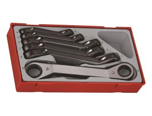 TengTools - 6-elementowy zestaw kluczy zapadkowych oczkowych TTRORS - TTRORS