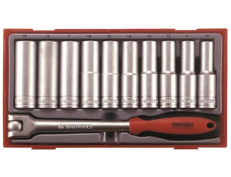 TengTools - Zestaw nasadek z pokrętłem przegubowym 1/2" - TT1211 - 2