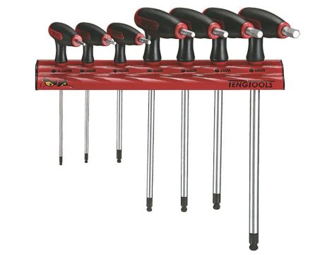 TengTools - Zestawy kluczy trzpieniowych 6-kątnych na wieszaku ściennym WRHEX07 - WRHEX07