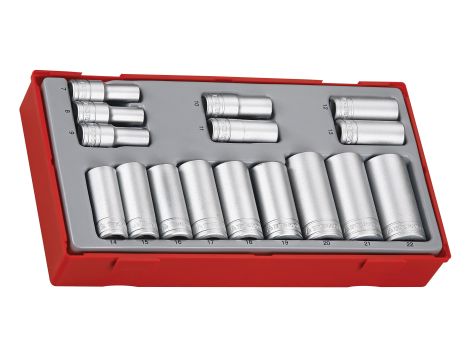 TengTools - 16-elementowy zestaw nasadek z chwytem kwadratowym 3/8" TT3816 - TT3816