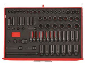 TengTools - 73-elementowy zestaw nasadek udarowych z chwytem kwadratowym 3/8