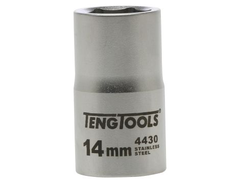 TengTools - Nasadka 6-kątna nierdzewna z chwytem 1/2" 14 mm -