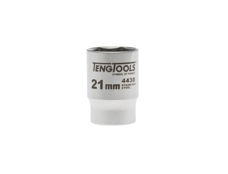 TengTools - Nasadka 6-kątna nierdzewna z chwytem 1/2" 21 mm -