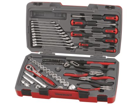 TengTools - 67-elementowy zestaw narzędzi nasadowych z chwytem kwadratowym 3/8". T3867 - T3867