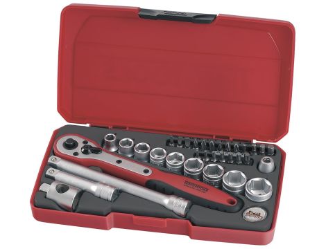 TengTools - Zestaw narzędzi nasadowych z chwytem kwadratowym 3/8" T3834 - T3834