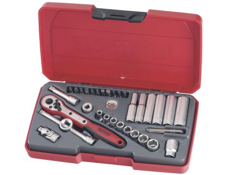 TengTools - Zestaw narzędzi nasadowych z chwytem kwadratowym 1/4" T1435AF - T1435AF