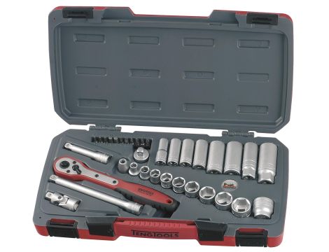 TengTools - 35-elementowy zestaw narzędzi nasadowych calowych Z chwytem kwadratowym 3/8" T3835AF - T3835AF