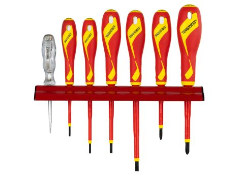 TengTools - Zestaw wkrętaków 1000V na wieszaku ściennym WRMDV07N - WRMDV07N - 2