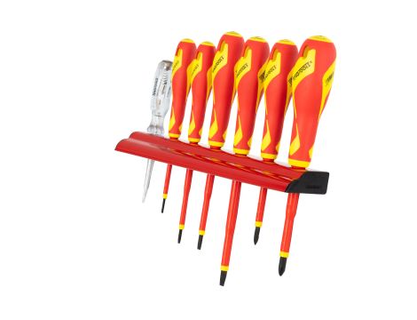 TengTools - Zestaw wkrętaków 1000V na wieszaku ściennym WRMDV07N - WRMDV07N - 4