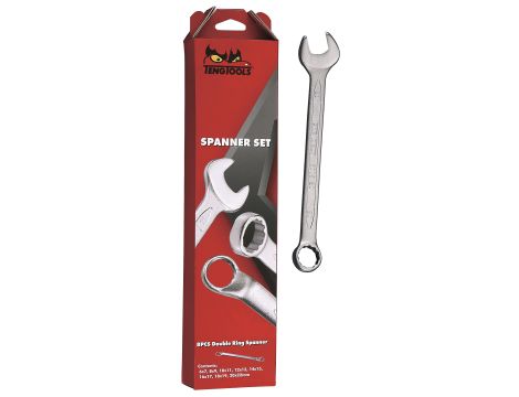 TengTools - Zestaw kluczy płasko-oczkowych 8-22 mm - 6512