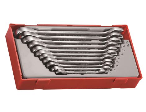 TengTools - 11-elementowy zestaw kluczy płasko-oczkowych zapadkowych TT6511RS - TT6511RS