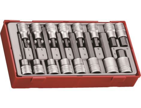 TengTools - 16-elementowy zestaw grotów wymiennych typu imbus z chwytem kwadratowym 1/2" TTHEX16 - TTHEX16