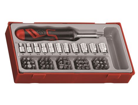 TengTools - 64-elementowy zestaw wkrętaka z grotami wymiennymi, TTMDRT64 - TTMDRT64
