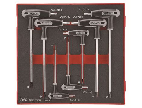 TengTools - Zestaw 7 kluczy typu TX/TPX z rękojeścią poprzeczną TEDTX7 - TEDTX7