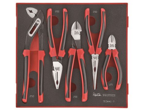 TengTools - 5-elementowy zestaw szczypiec. TED441-T - TED441-T