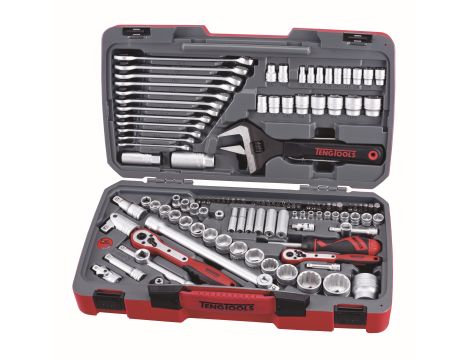 TengTools - 127-elementowy zestaw narzędzi nasadowych. Z chwytem kwadratowym 1/4", 3/8" i 1/2". TM127 - TM127