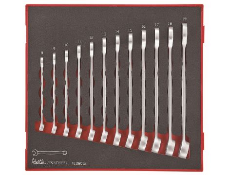 TengTools - Zestaw 12 kluczy płasko-oczkowych TED8012 - TED8012