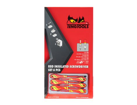 TengTools - 6-elementowy zestaw wkrętaków 1000V TTV706N - TTV706N - 9