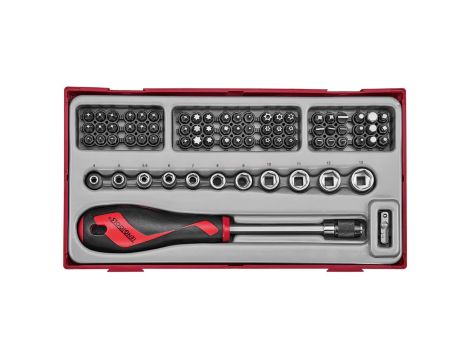 TengTools - 76-elementowy zestaw grotów i rękojeści wketakowej TTMDQ76 - TTMDQ76