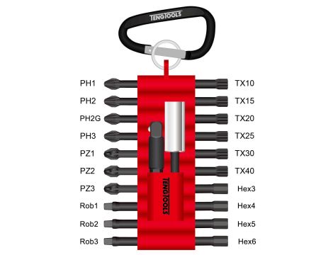 TengTools - Zestaw grotów wymiennych Impact, 22-elementowy, THBSI22 - THBSI22 - 2