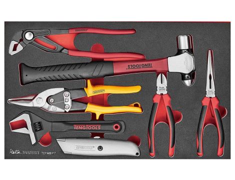TengTools - 7-elementowy zestaw szczypiec i młotka EVA TEFMBP7 - TEFMBP7